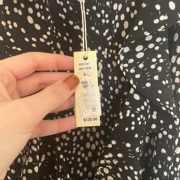 Max Studio Polka Dot High-Low Ruffle Wrap Dress, XL NWT - Picture 5 of 6